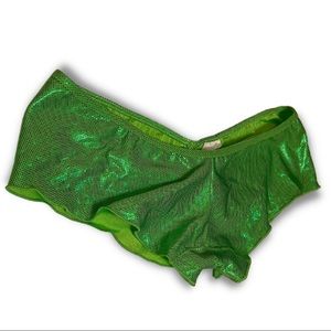 Green mermaid dancer low waist shorts